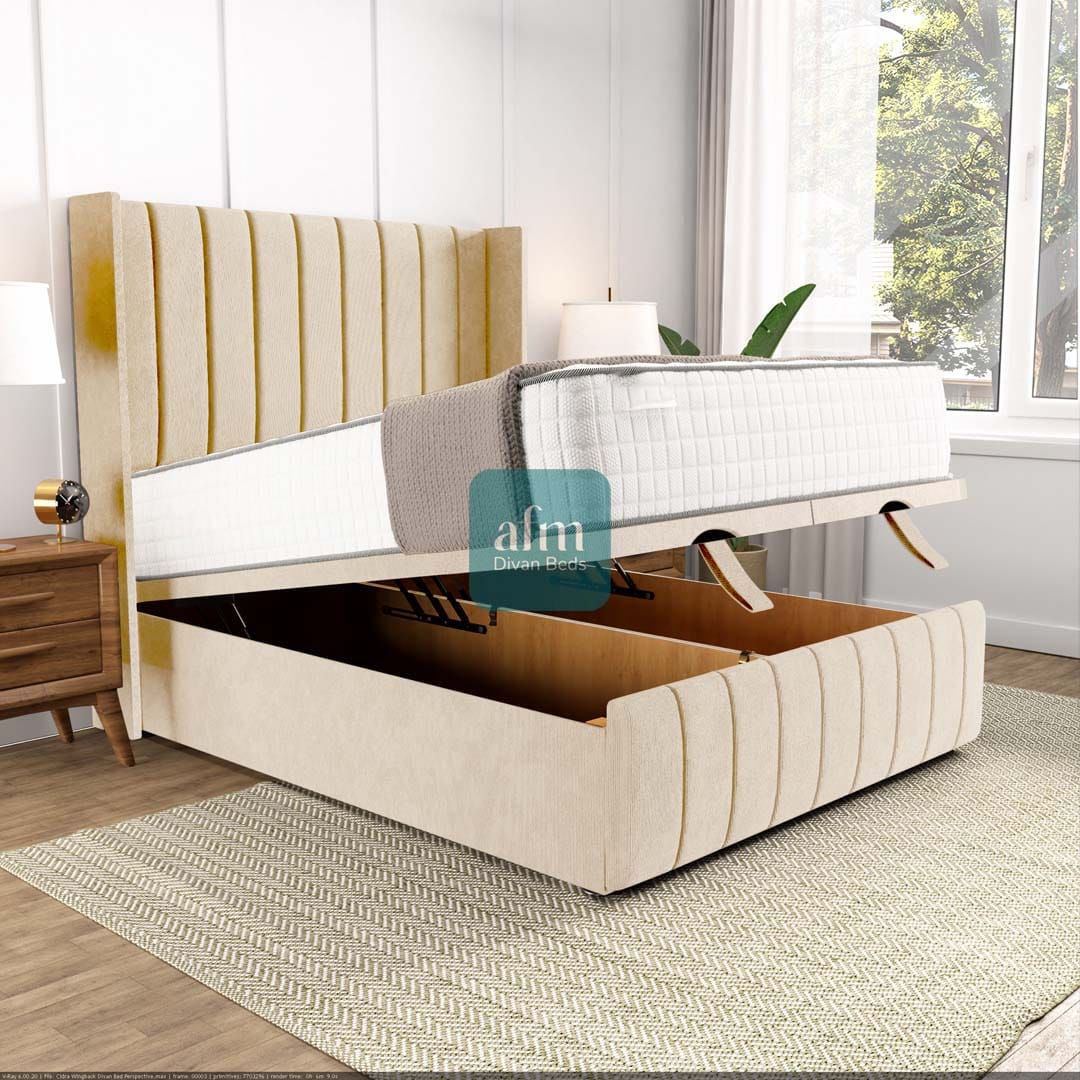 Cidra Wingback Ottoman Divan Bed