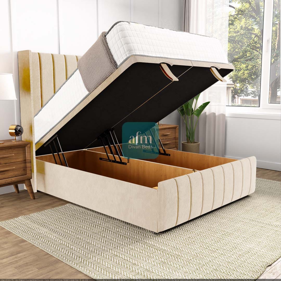 Cidra Wingback Ottoman Divan Bed