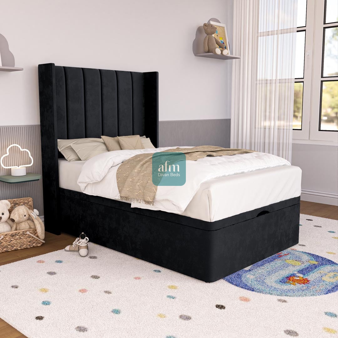 Prague Kids Wingback Ottoman Divan Bed