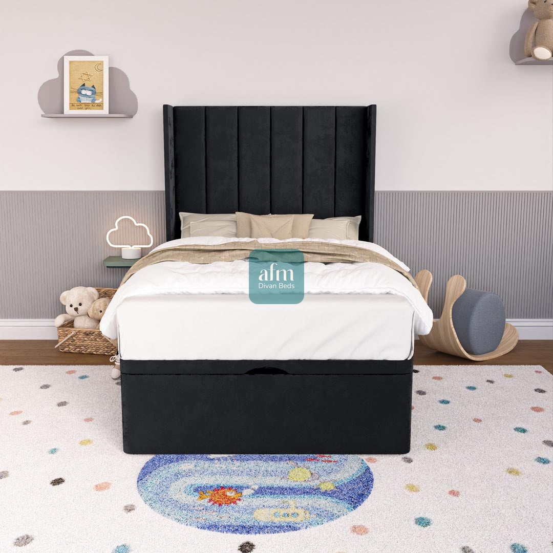 Prague Kids Wingback Ottoman Divan Bed